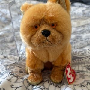 Ty Beanie Baby Golden Dog Plush